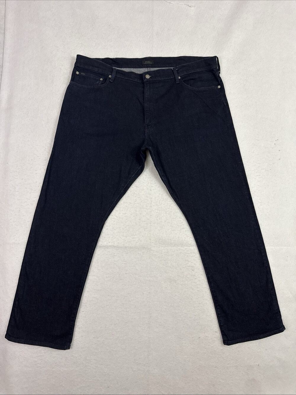 Ralph Lauren Jeans Mens 42x32 Blue Hampton Relaxed Straight Leg Denim Pantsdes